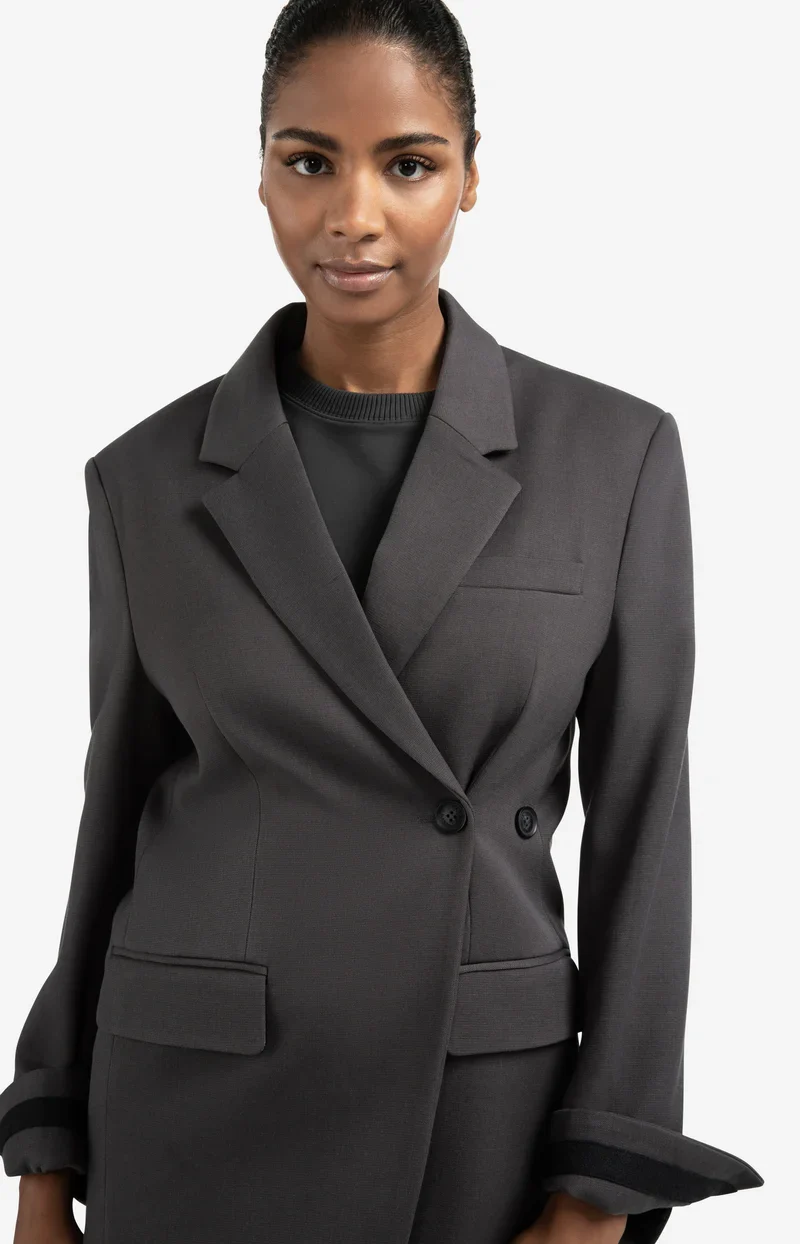 Veston oversize avec bandes décoratives