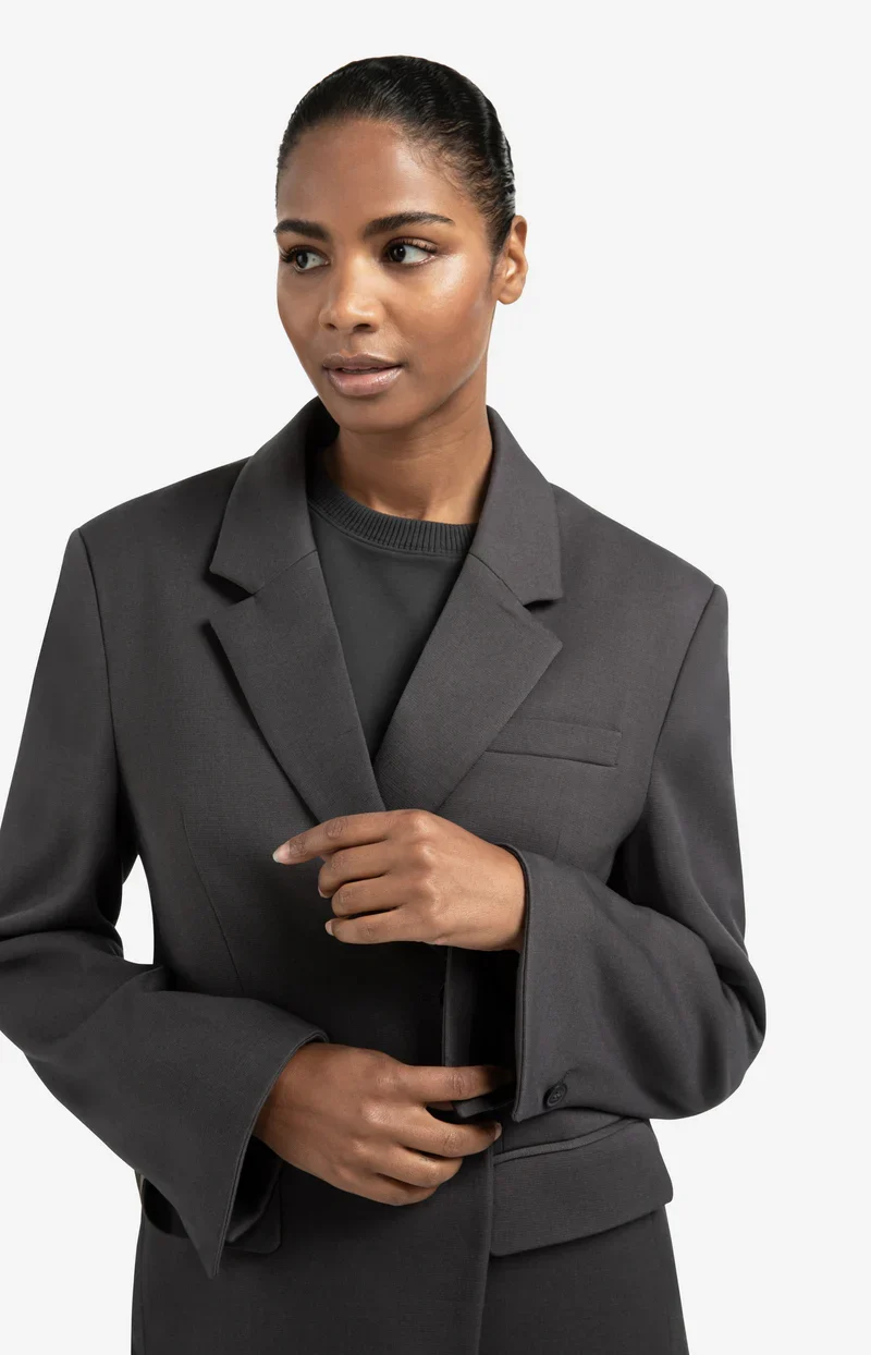 Veston oversize avec bandes décoratives