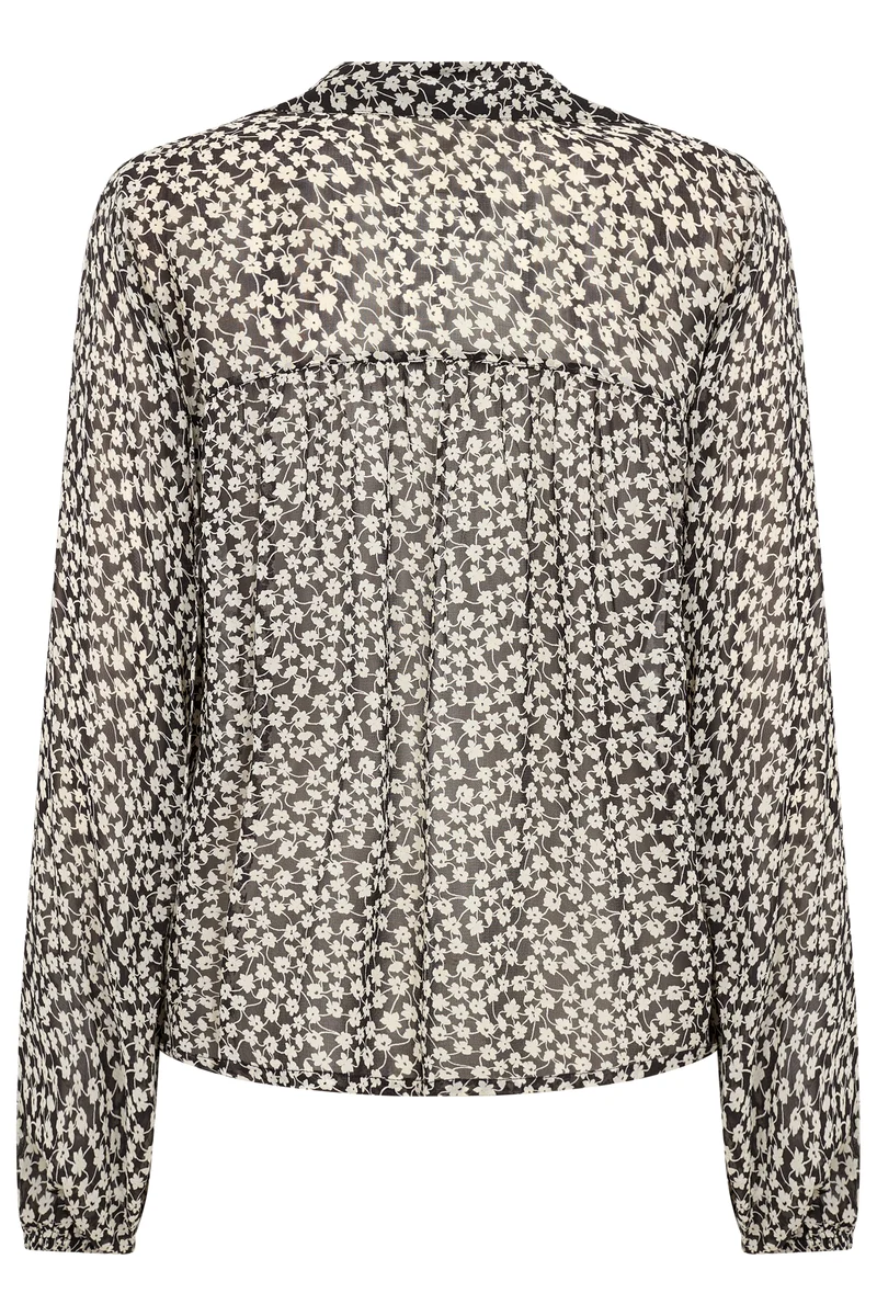 Blouse avec motif floral et col polo ouvert Nicholina