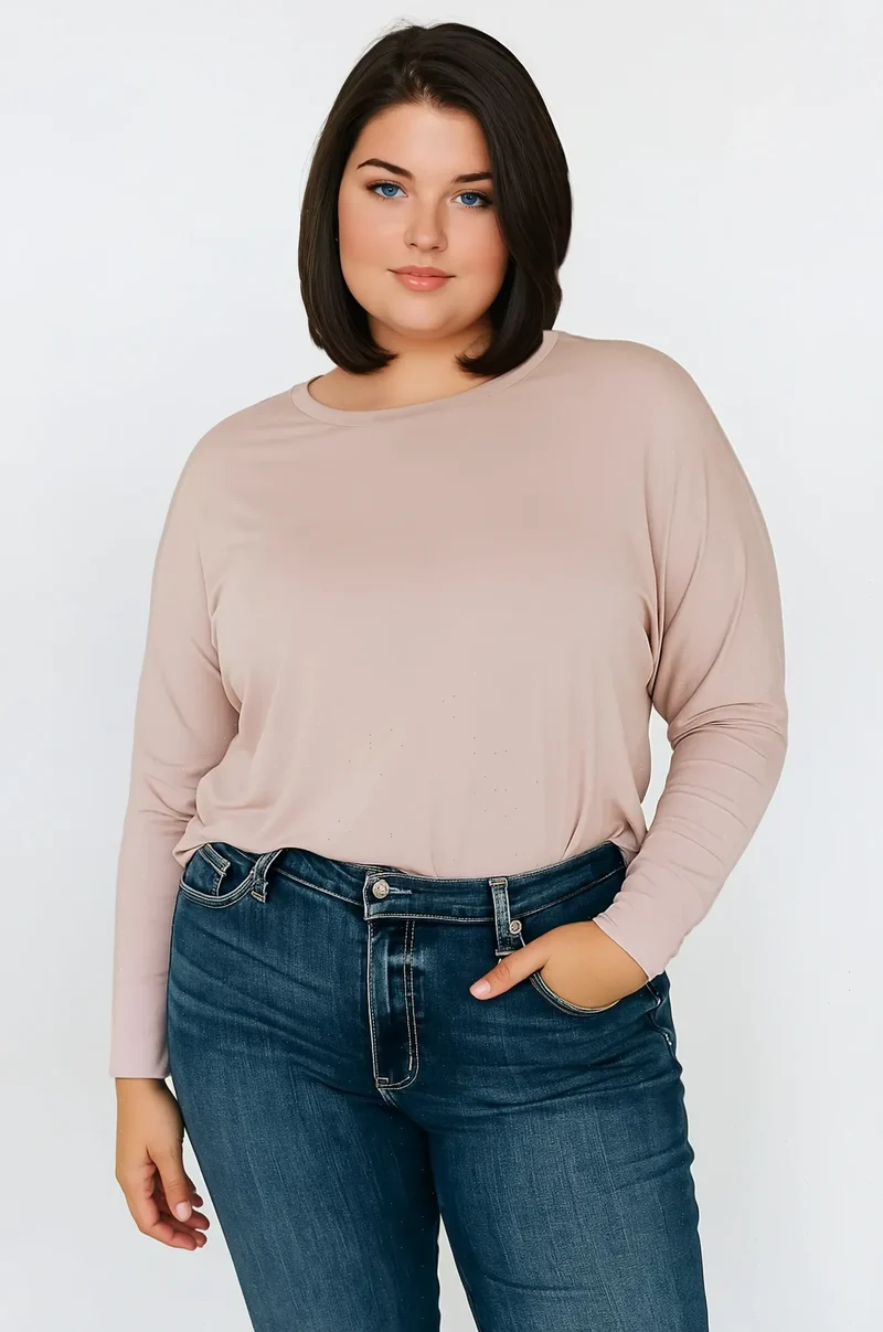 T-shirt doux confort à manches longues dolman - Margot