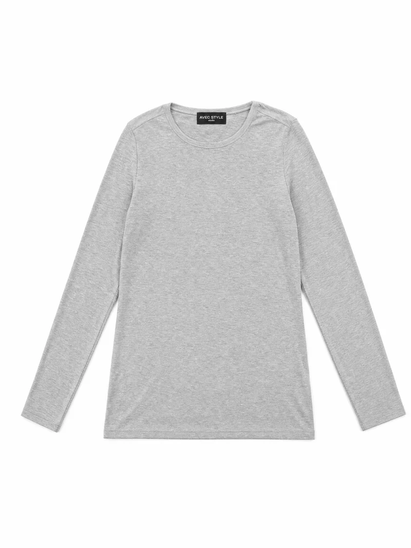 T-shirt doux confort à manches longues - Julia