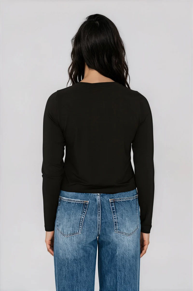 T-shirt doux confort à manches longues - Julia