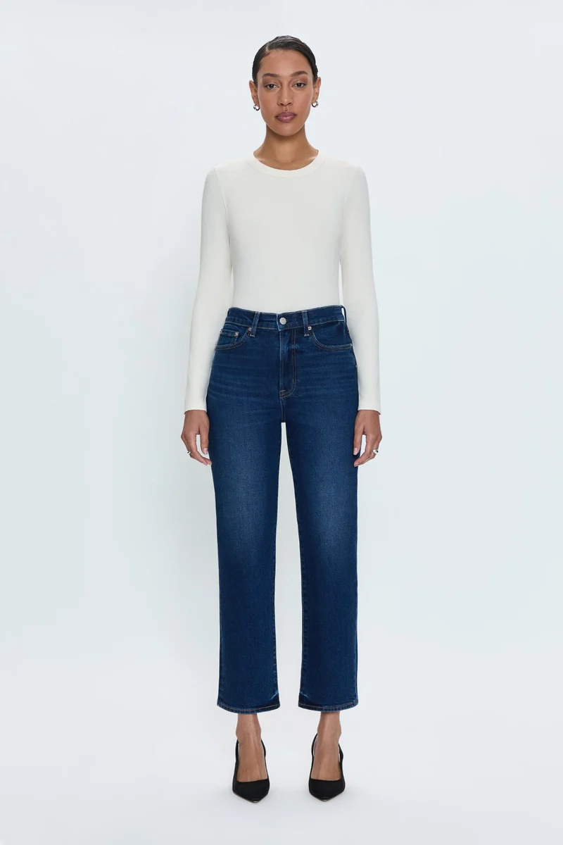Jeans droit à taille haute Charlie