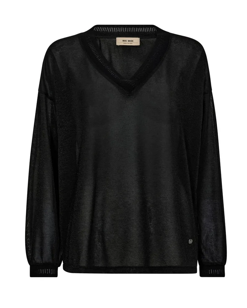 T-shirt en lurex à manches longues Kilana