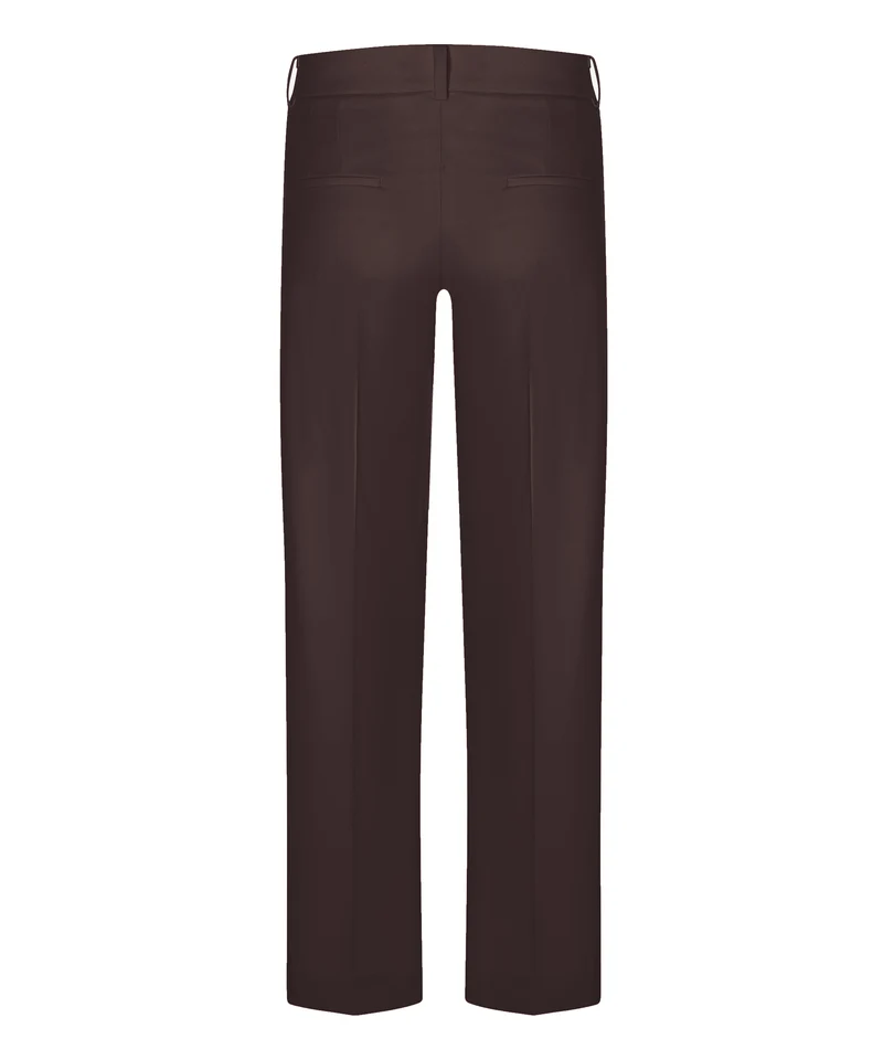 Pantalon droit plissé à revers Grace