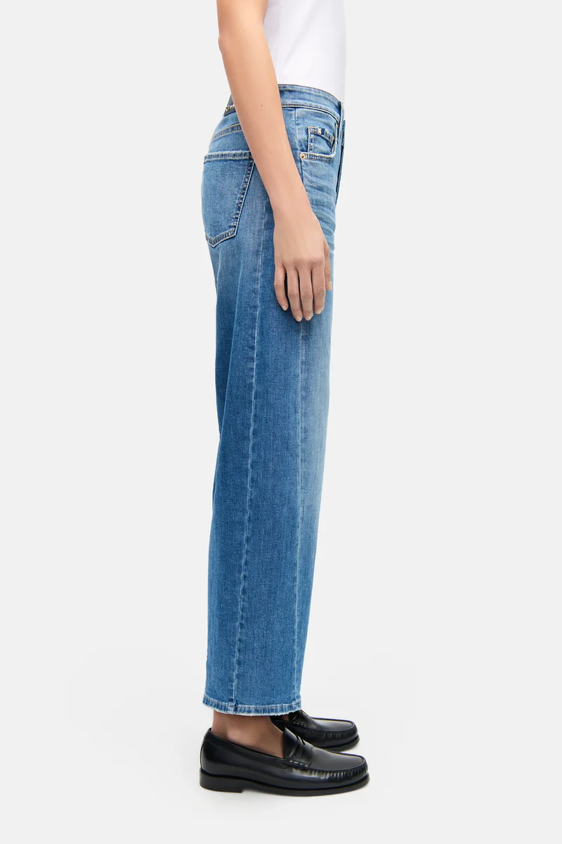 Jeans court Oria à jambe ballon