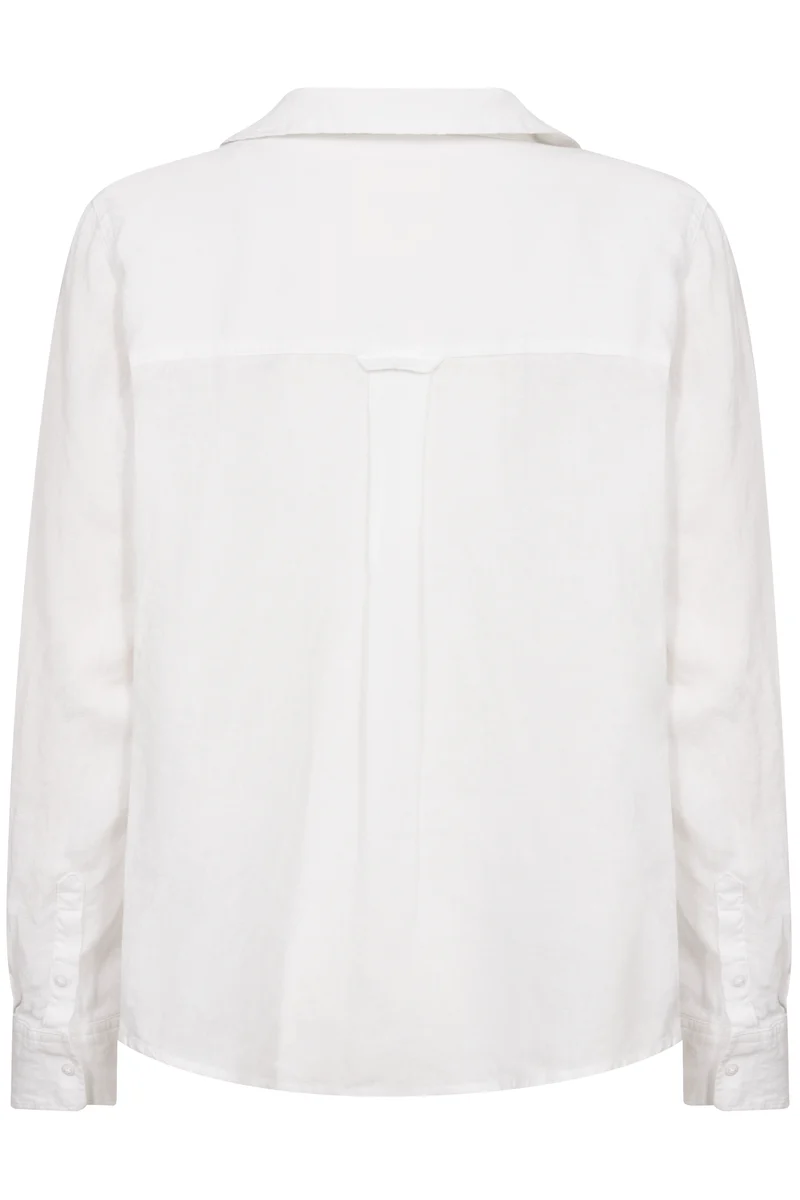 Blouse en lin avec col polo ouvert Natalee