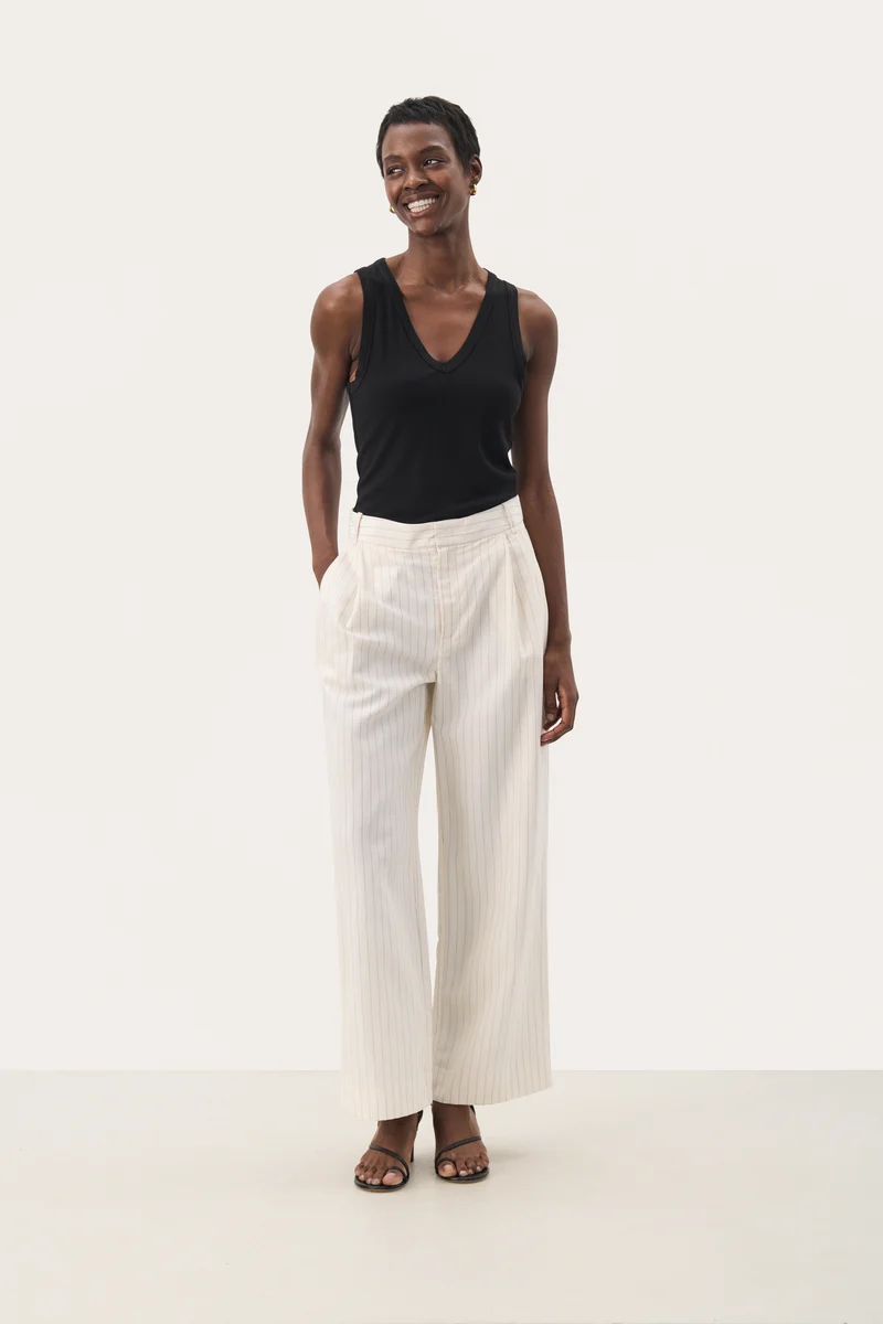 Pantalon ample avec rayures fines Rabia
