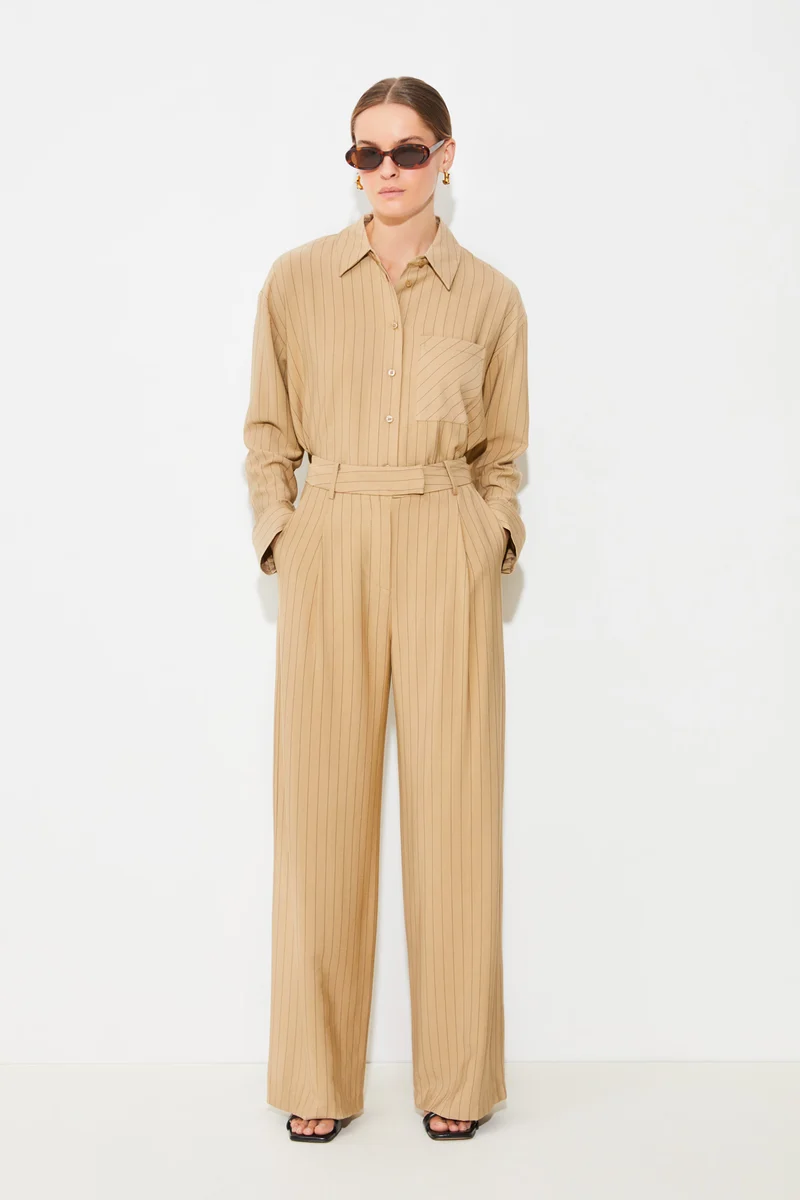 Pantalon tailleur avec rayures Jill
