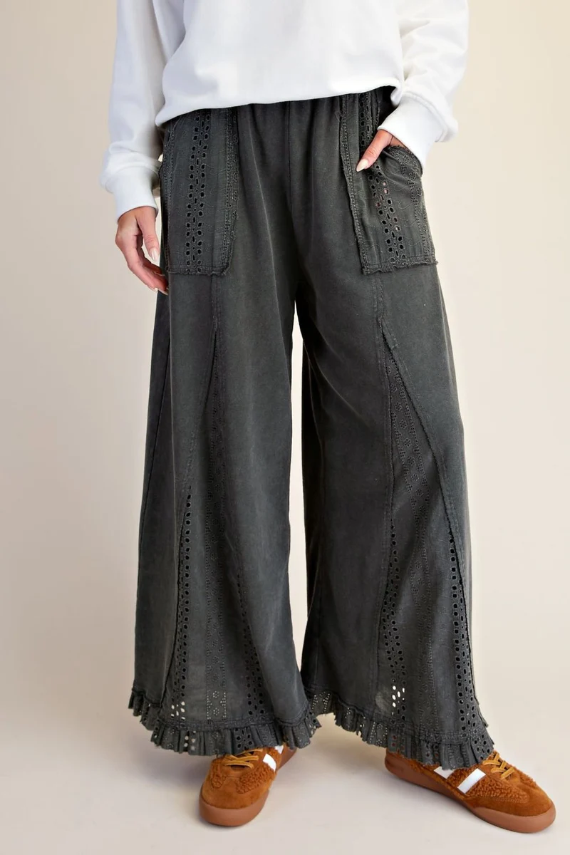 Easel Lace Mix Mineral Washed - Ash Black