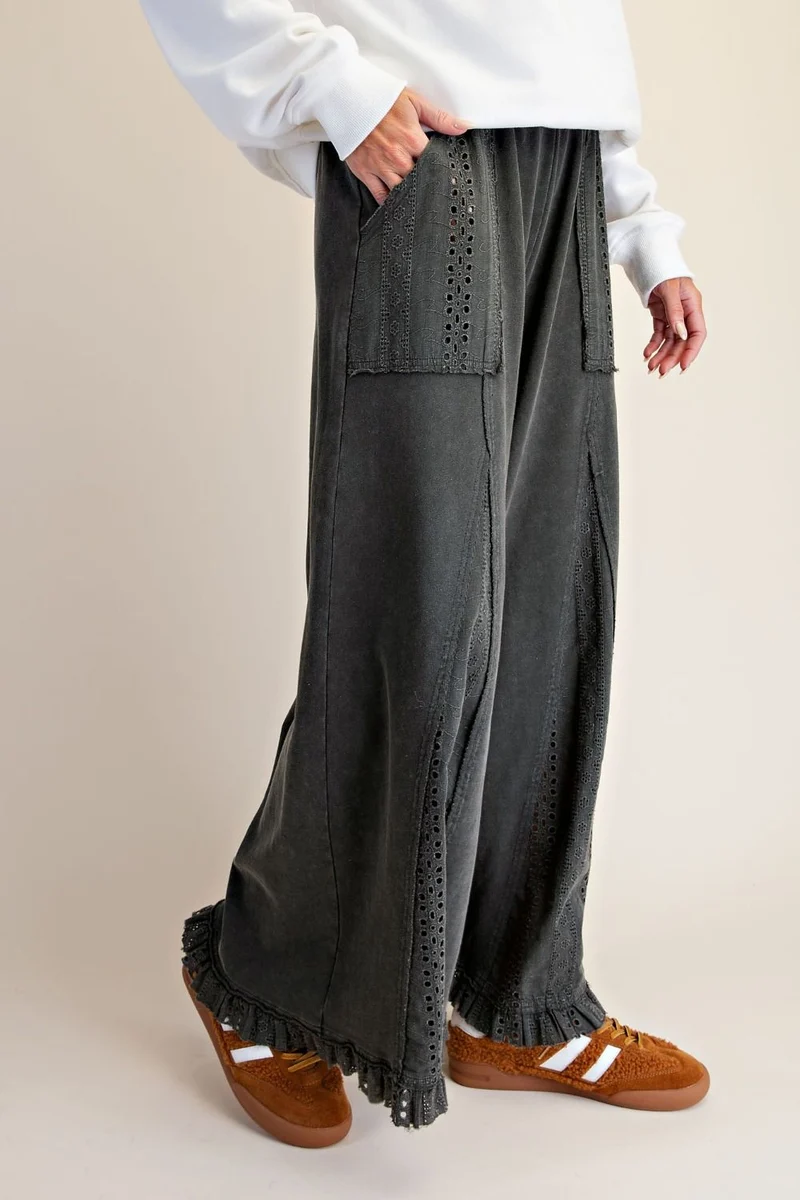 Easel Lace Mix Mineral Washed - Ash Black