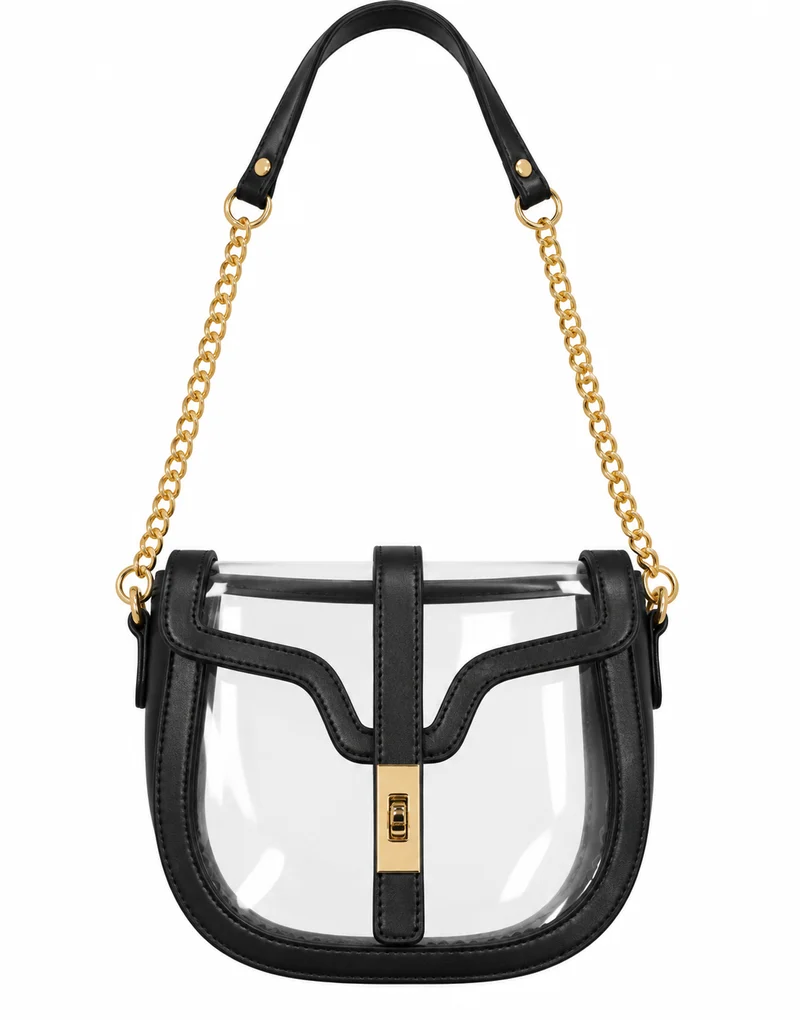 Clear Transparent Saddle Bag