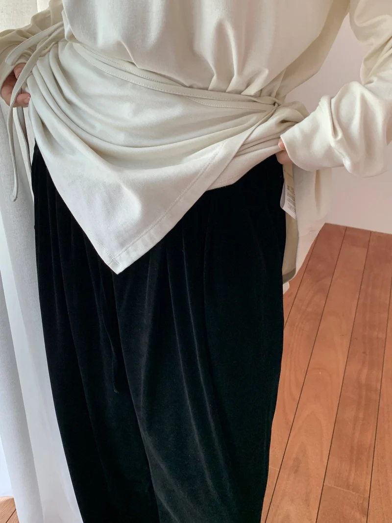 Lucysalon Velvet Wide-Leg Pants