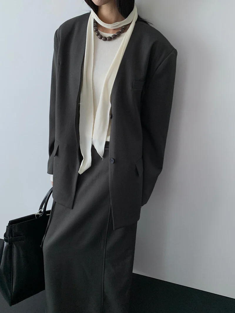 Lucysalon Roa Collarless Jacket