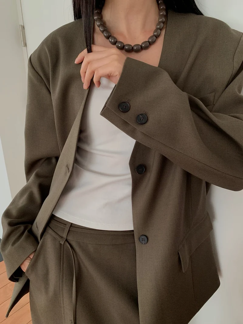 Lucysalon Roa Collarless Jacket