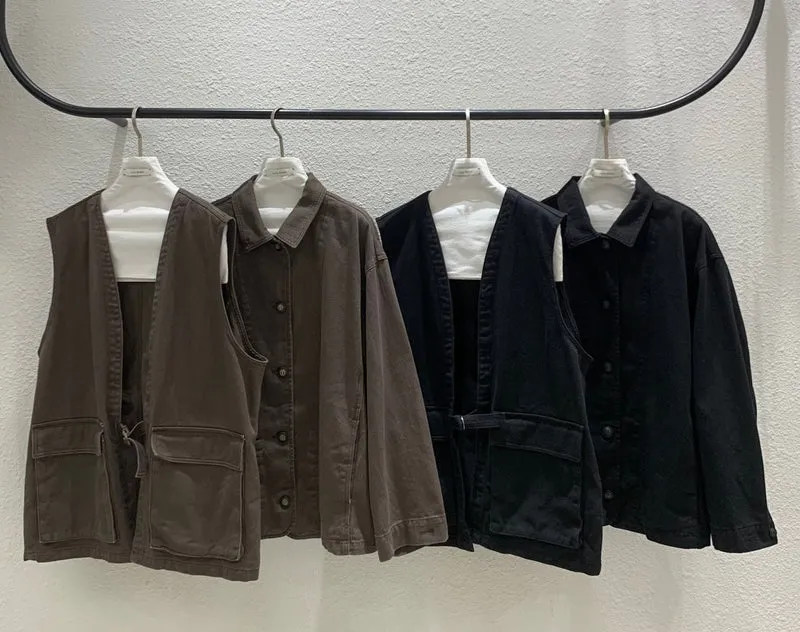 Lucysalon Brad Workwear Jacket & Utility Vest Set