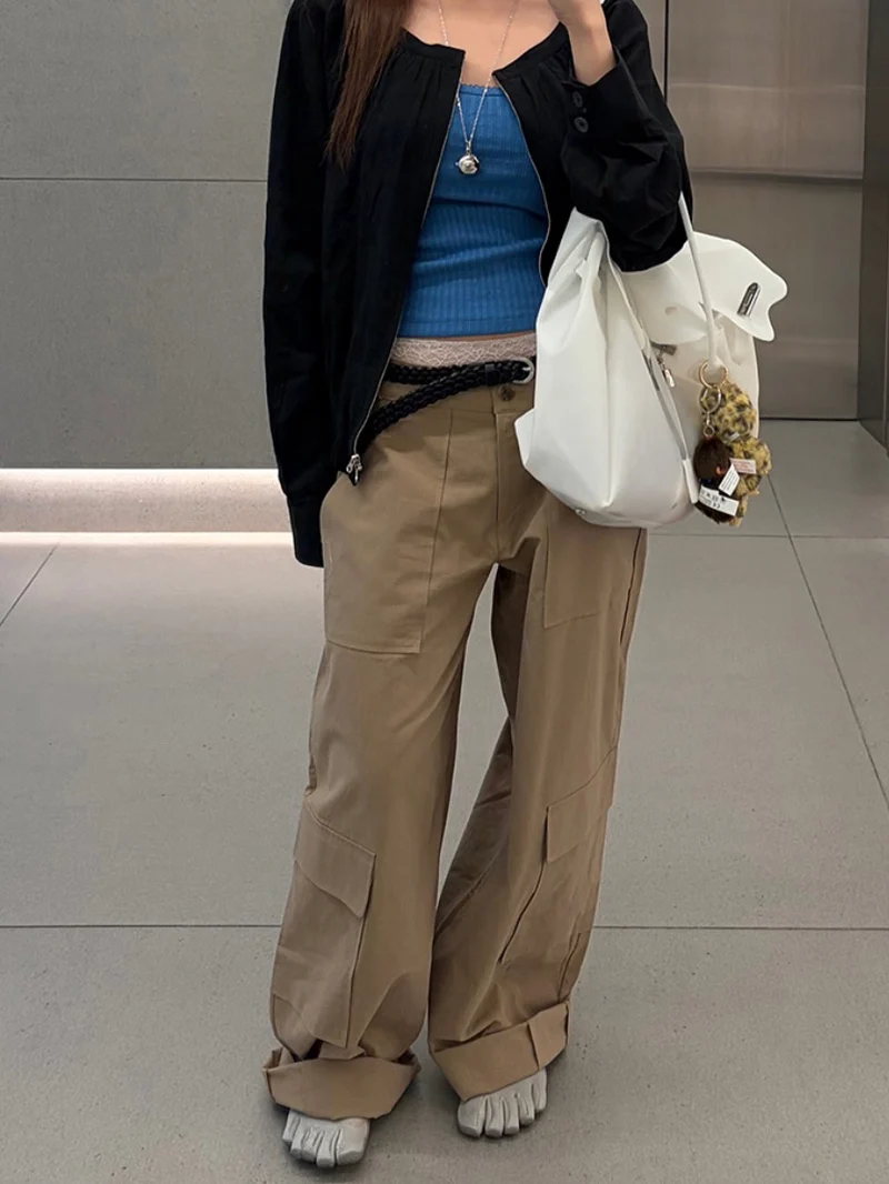 Vivel Multi Cargo Pocket Wide Leg Pants