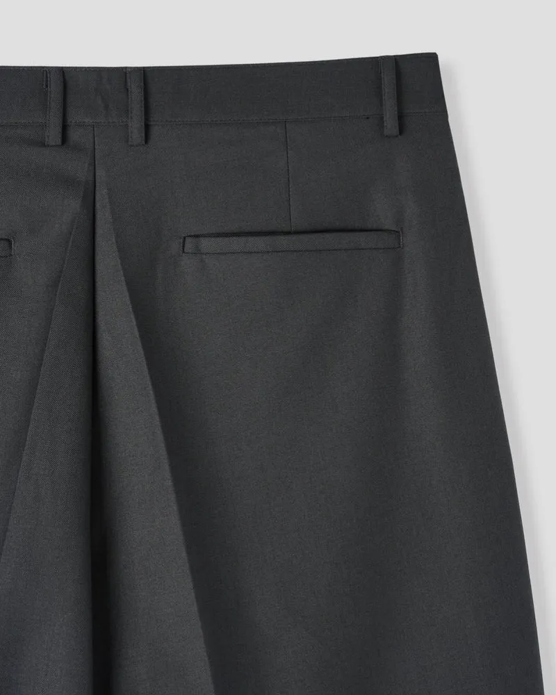 Corkage Oversized One-Tuck Wide Leg Slacks