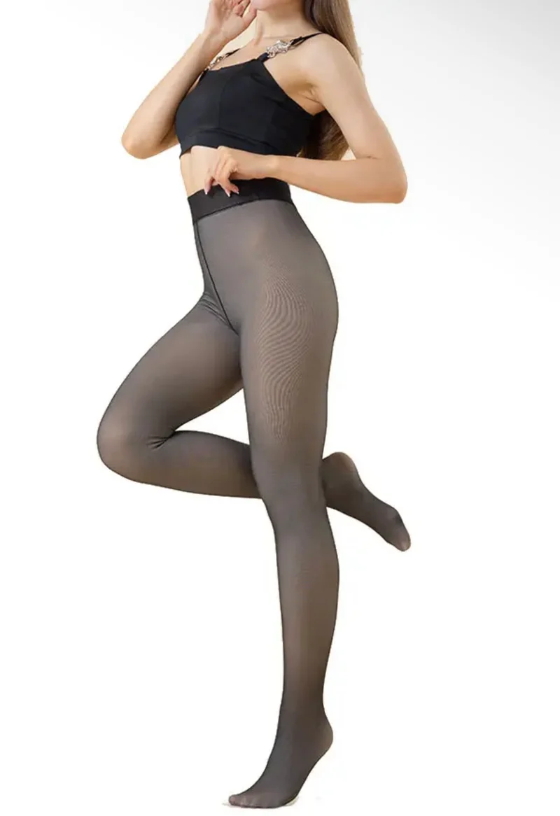 Color 5- Winter Warm Fleece Tights Hosiery With Sculpting Butt Tight