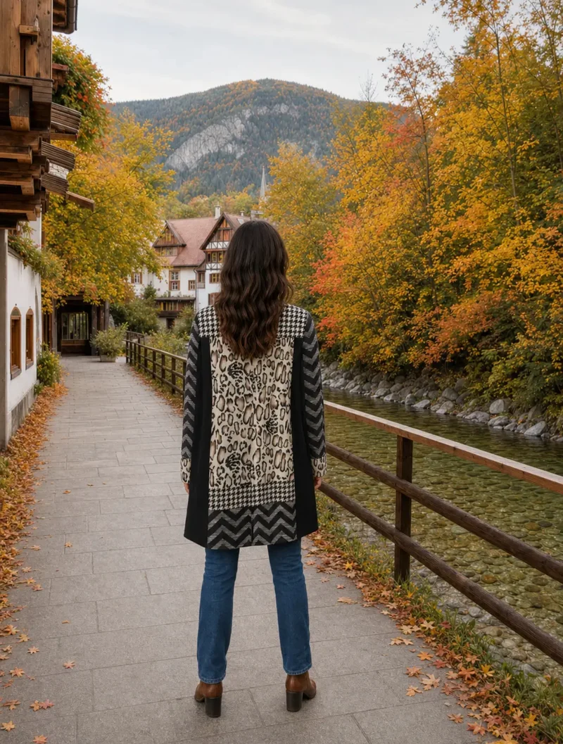 LTX Mixed Print Long Sleeve Jacket