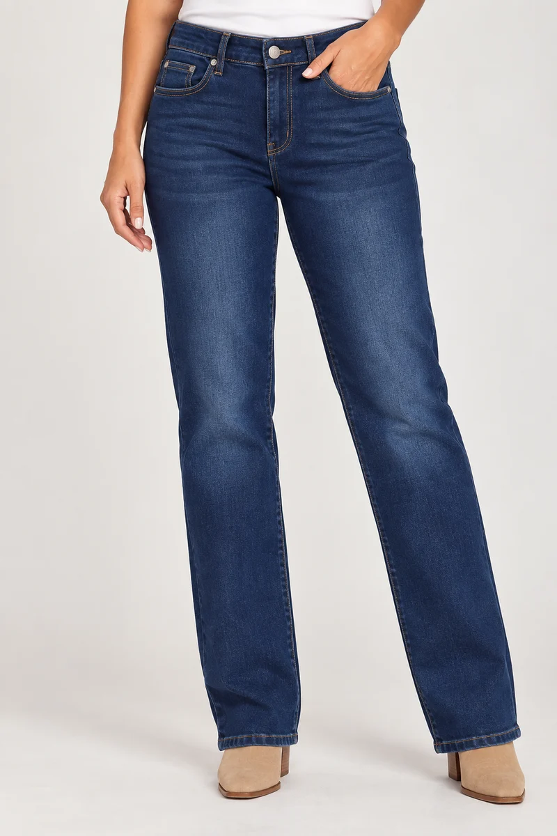 Heart of Pine Stretch Denim Straight Leg Jean