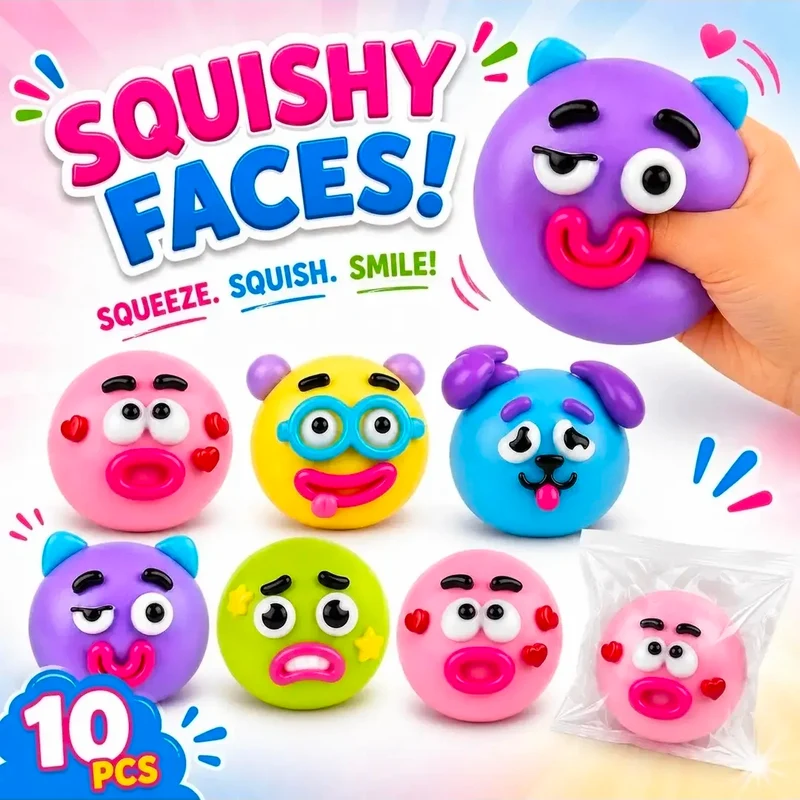 Gypsy Soul Squishy Faces Fun Stress Ball Toys