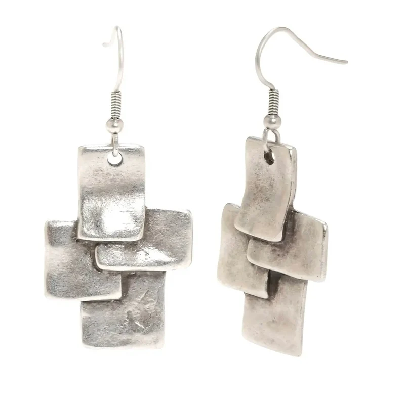 Chanour Handmade Scream Pewter Earrings Style 4540