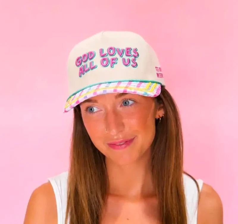 Grace+Emma God Loves All of Us Hat