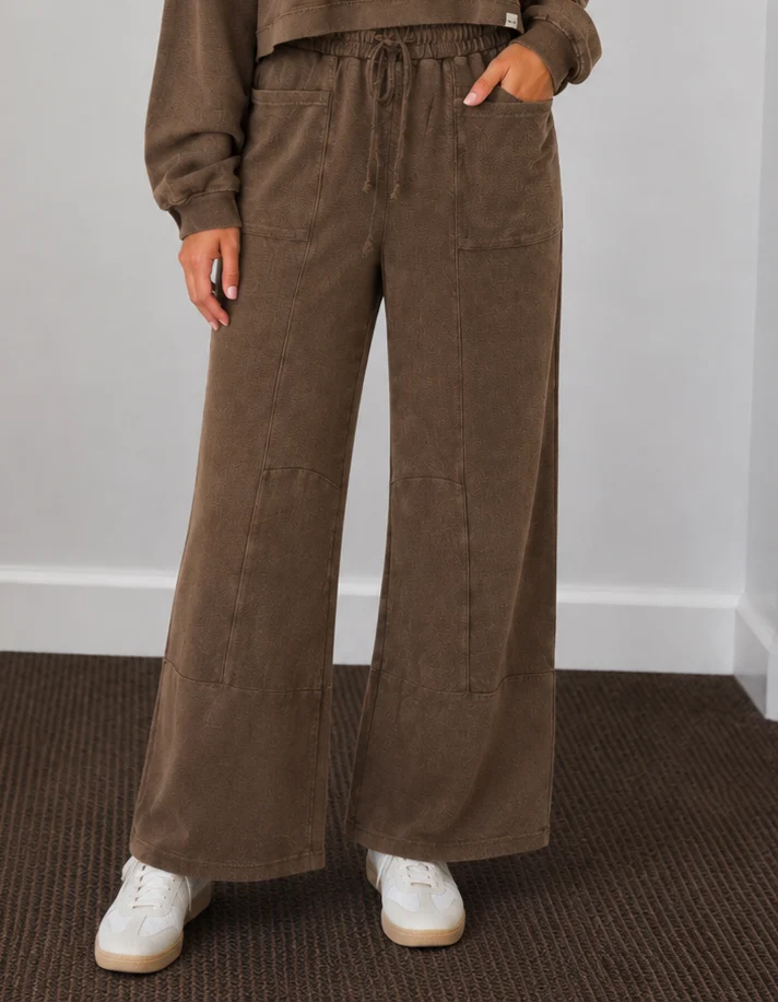 Simply Southern Palazzo Pants-Sepia