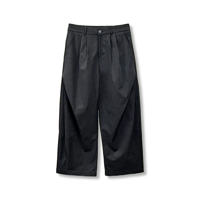 Gumi Cross Tuck Wide Leg Pants with Elastic Waistband