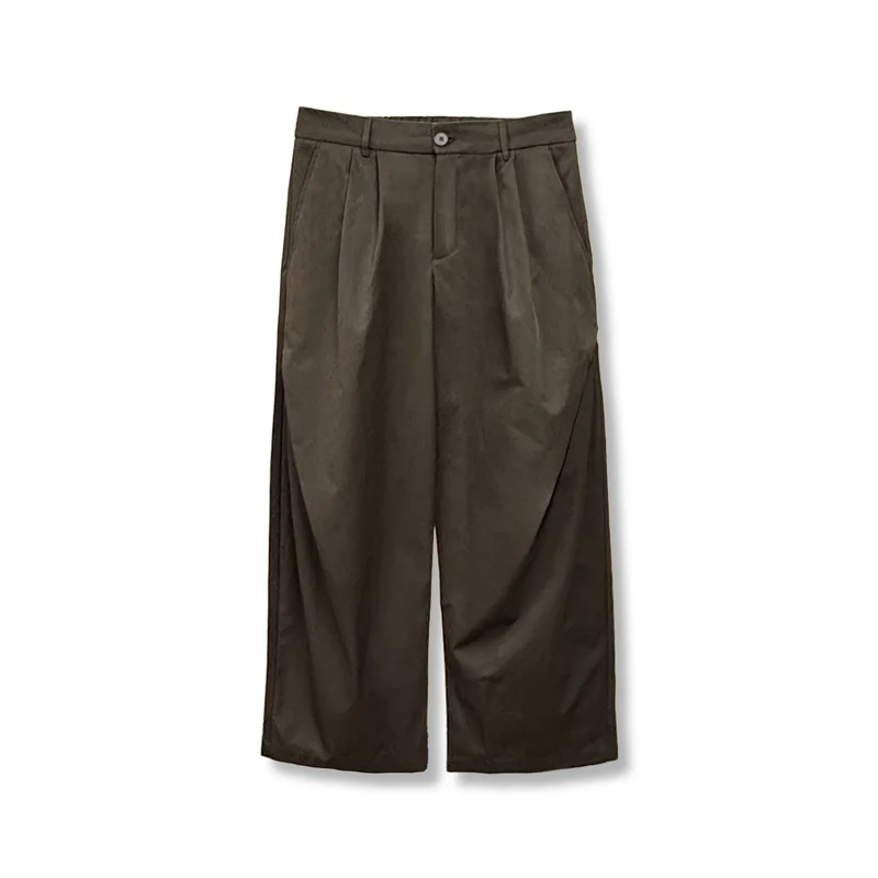 Gumi Cross Tuck Wide Leg Pants with Elastic Waistband