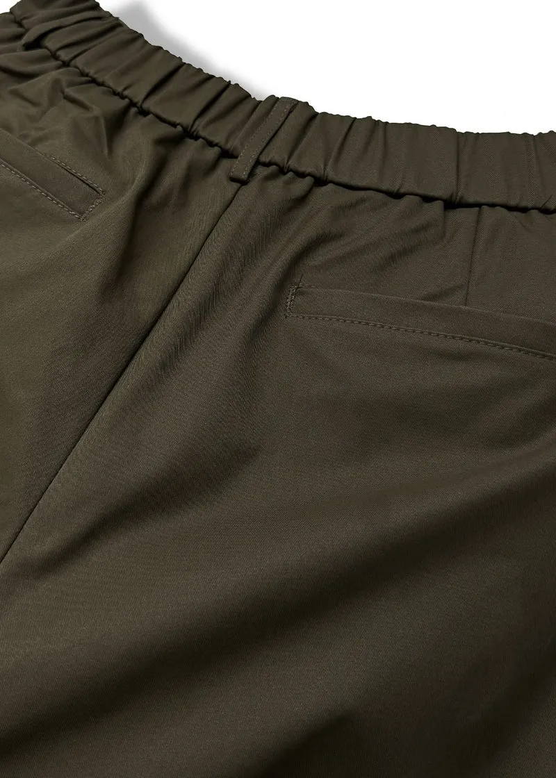 Gumi Cross Tuck Wide Leg Pants with Elastic Waistband