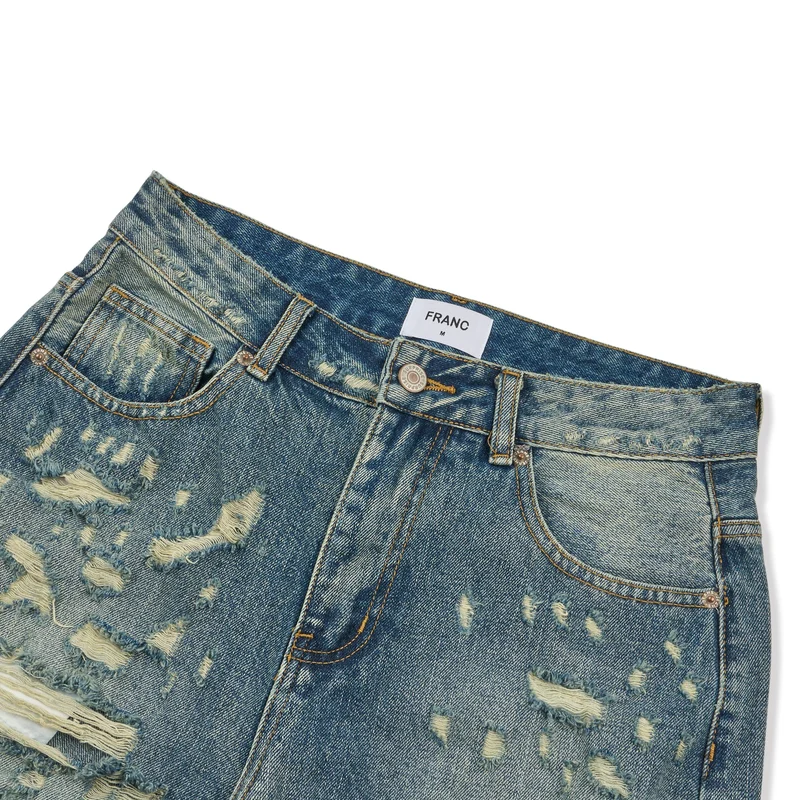 Franc Heavy Distressed Barrel Denim