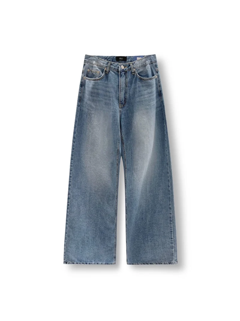 Nb.j Vintage Wash Wide Leg Denim Jeans