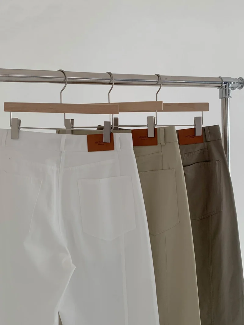 Moment Front and Back Seam Detail Wide Leg Pants