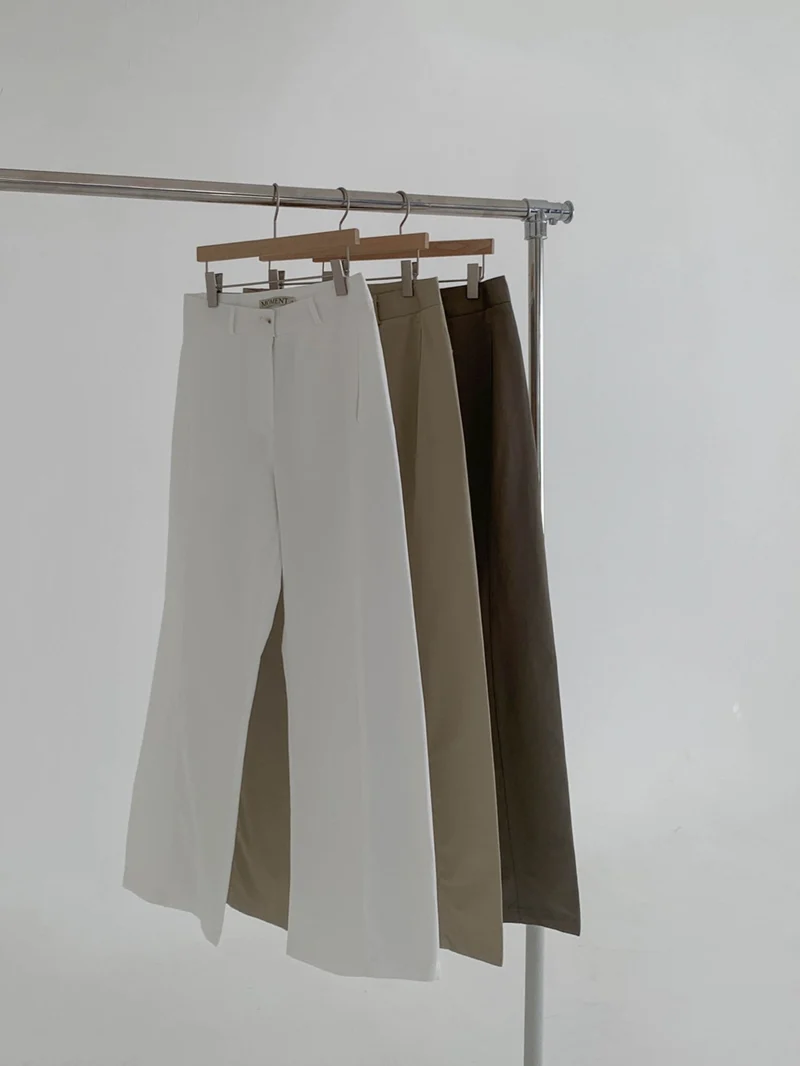 Moment Front and Back Seam Detail Wide Leg Pants