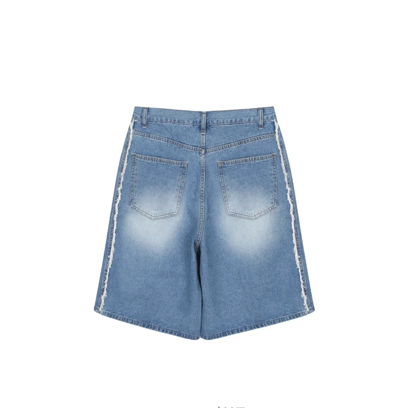 Roa Frayed Side Panel Denim Shorts
