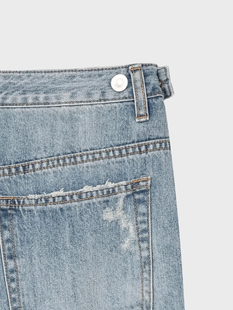 Reber Ripped Wide Leg Jeans