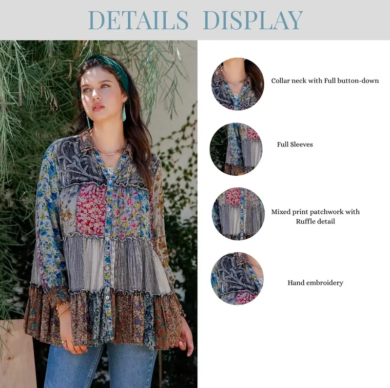Young Threads Vintage-Style Distressed Knit Jhabla Top