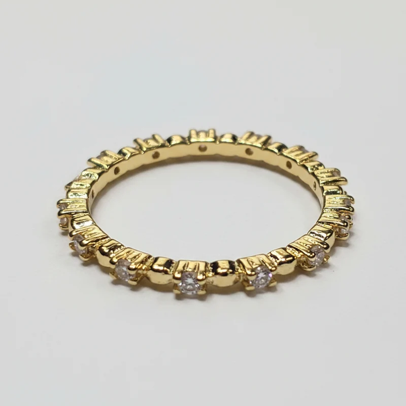 WM Jewelry Gold Dainty Ring Size 7.5. 1234