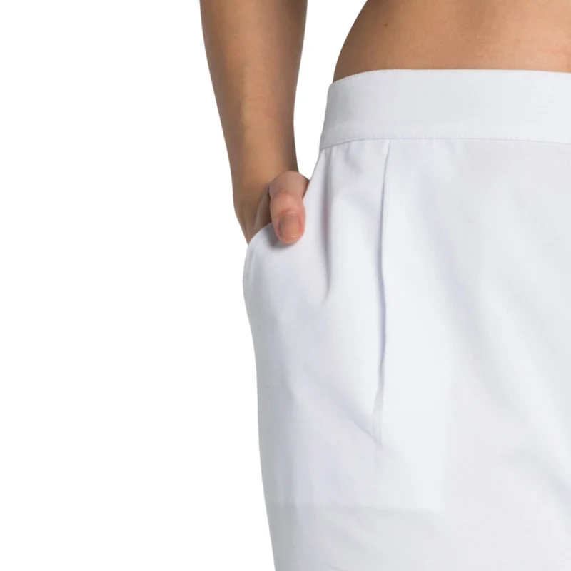 Pantalón Mujer Blanco Dobladillo