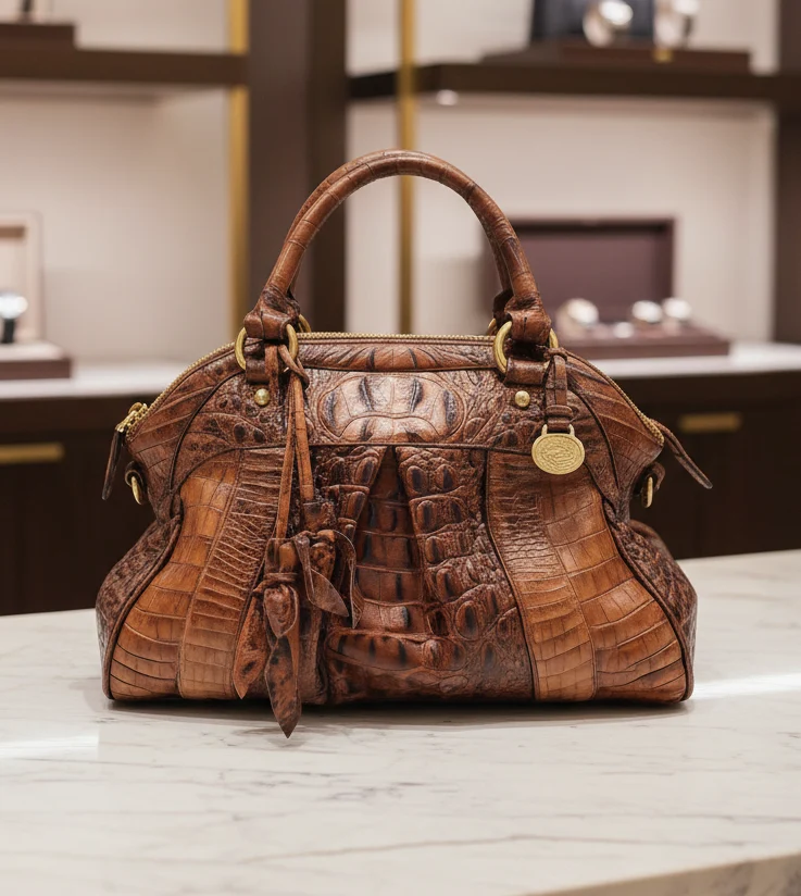Vintage Brahmin Louise Rose Bag V# 9177