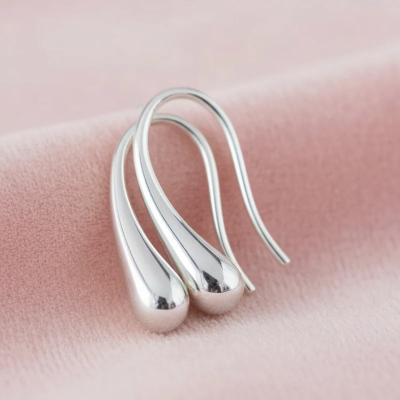 WM Jewelry Gold Backless Tear drop Earrings 1234