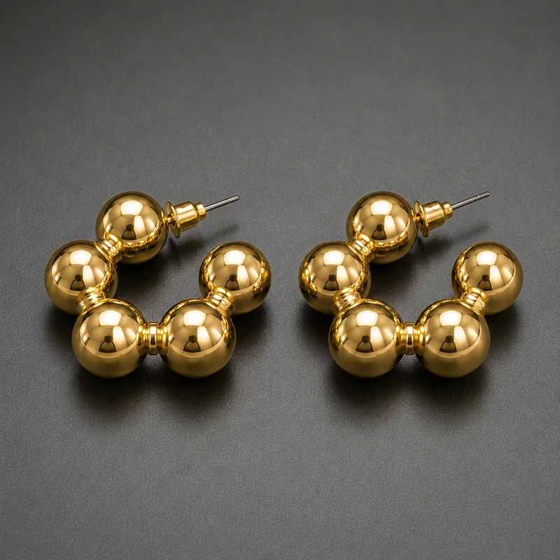 WM Jewelry Ball Earrings 1234