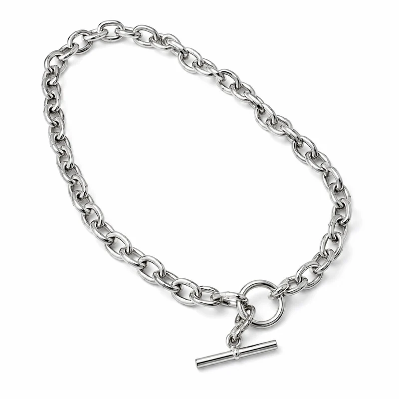 WM Jewelry Silver Toggle Chain Necklace 1234