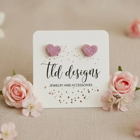 TLD Designs Pink Sparkle Earrings