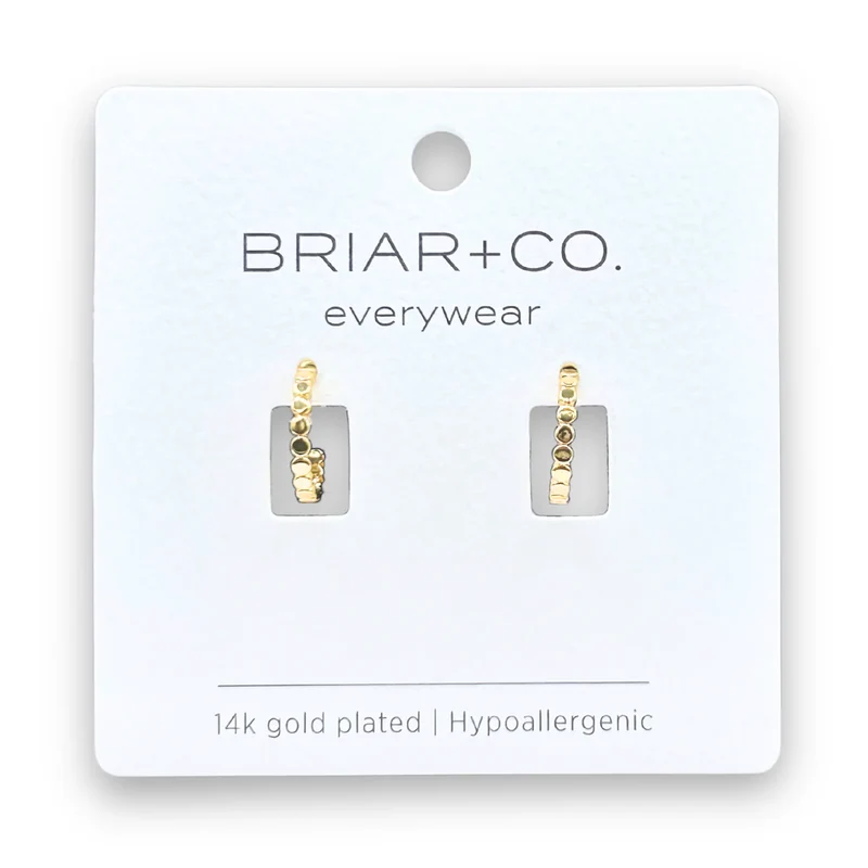 Briar+Co. Hypoallergenic 14k Gold Beaded Hoops
