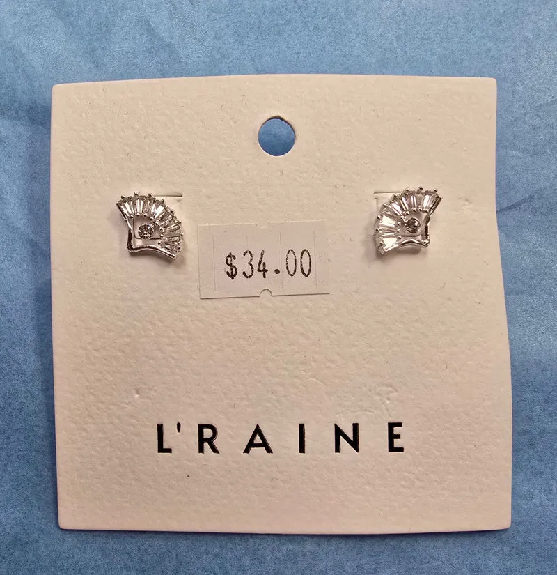 L'Raine Hypoallergenic Crystal Fan Earrings