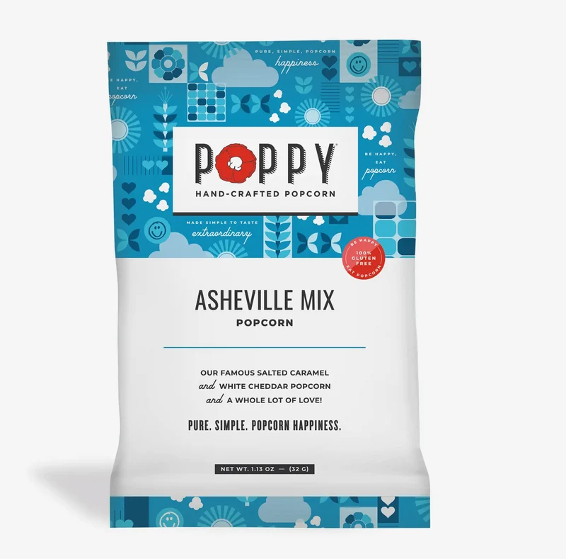 Poppy Hand-Crafted Popcorn Asheville Mix Snack Bag