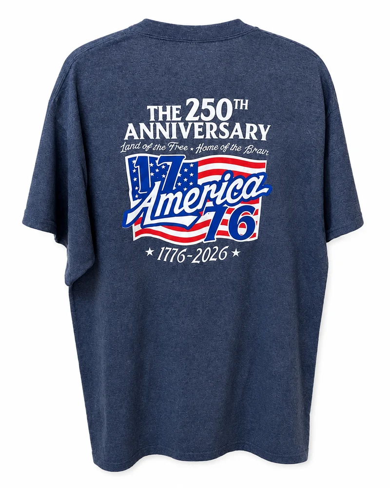 250th Anniversary Heather Navy T-shirt